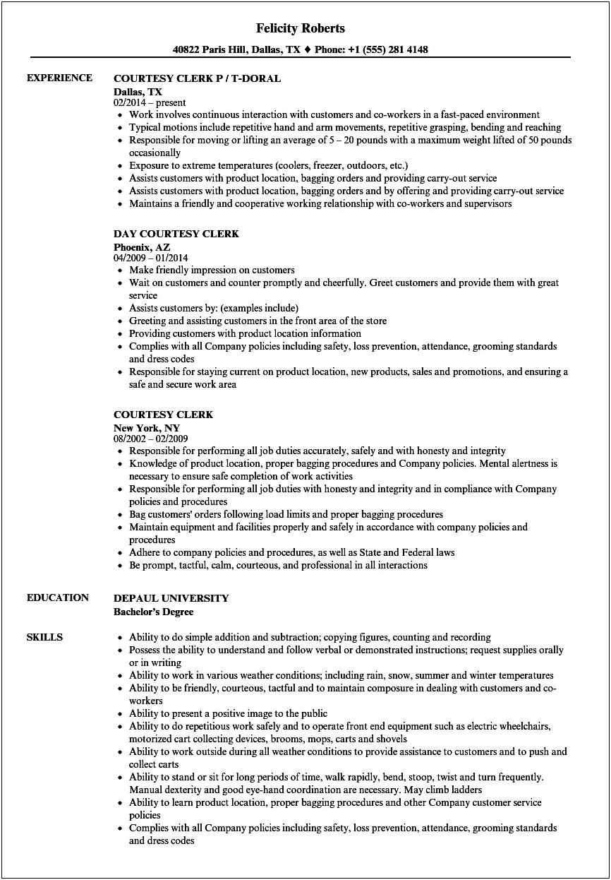 Clerk Activities For A Resume Examples - Resume : Resume Designs # ...