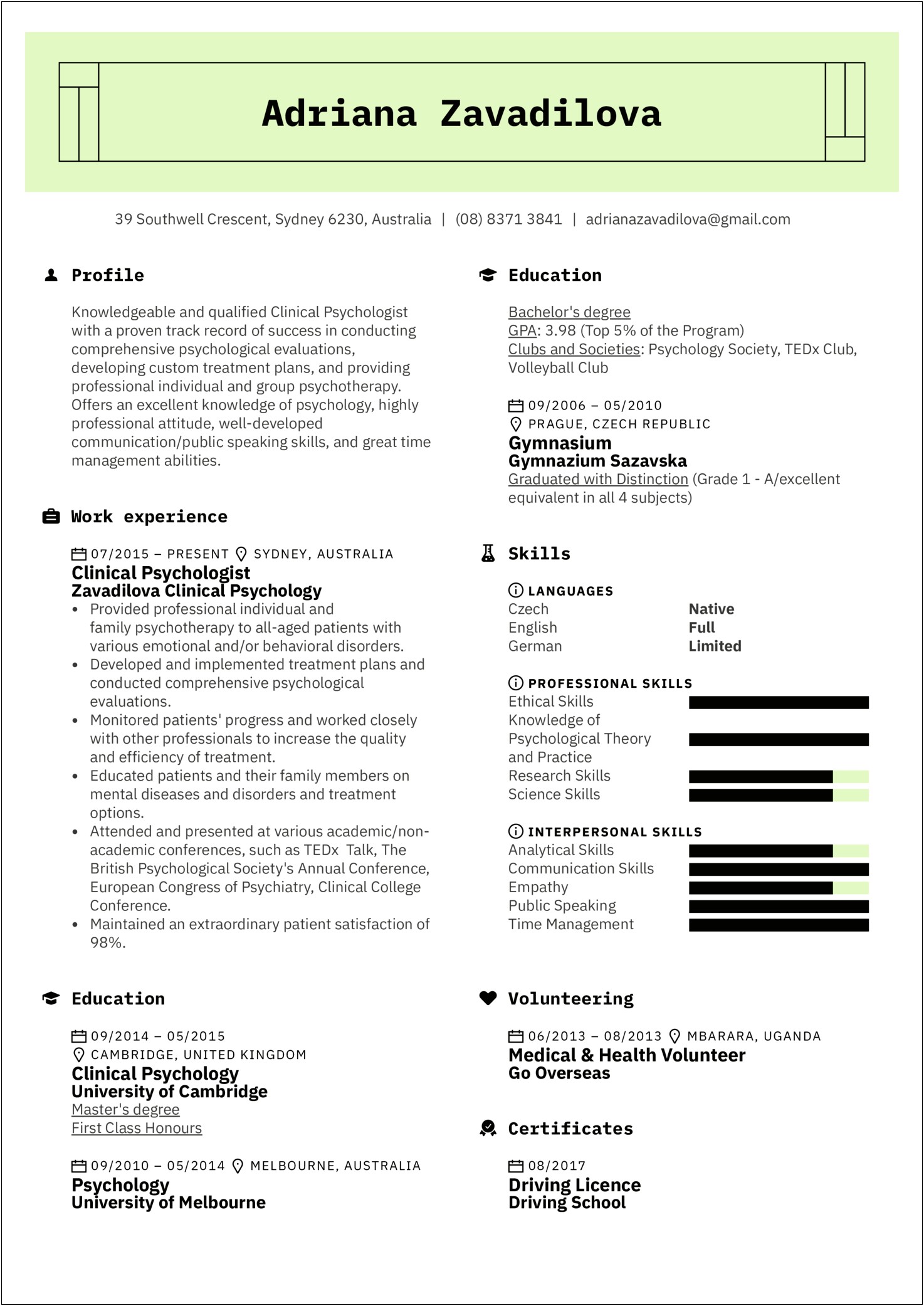Clinical Mental Health Counselor Resume Examples