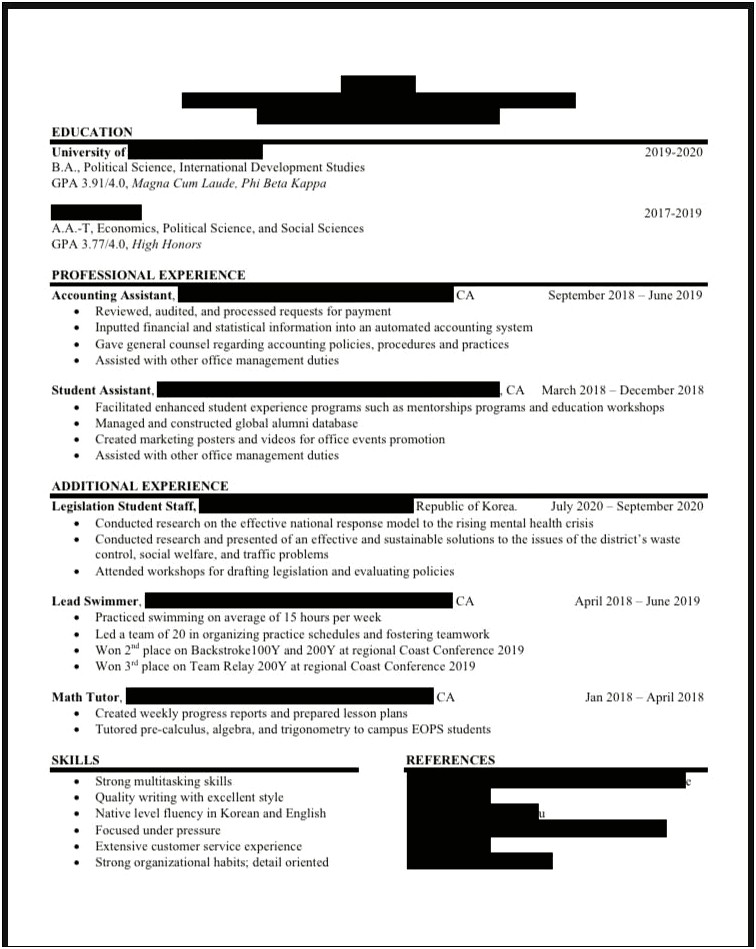 College Graduate No Experience Paralegal Resume