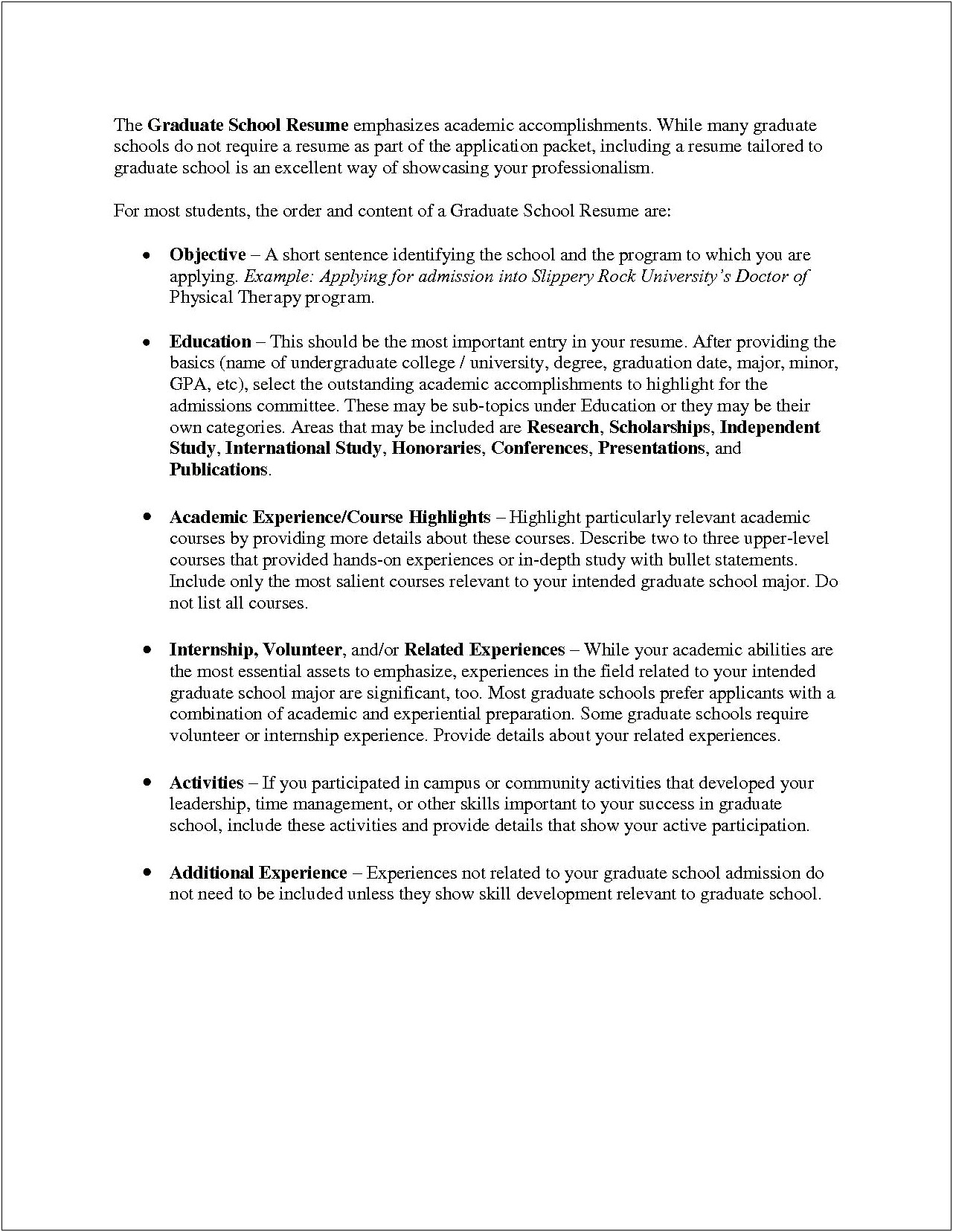 College Graduate Resume Objective Statement Examples