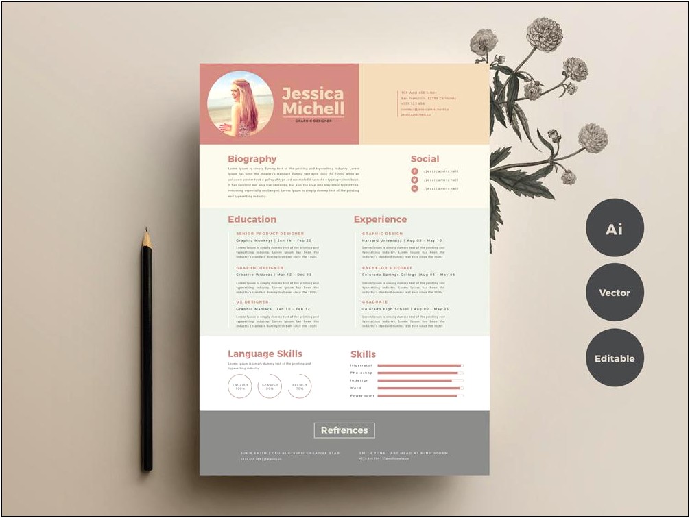 Colorful Resume Templates Word Free Download