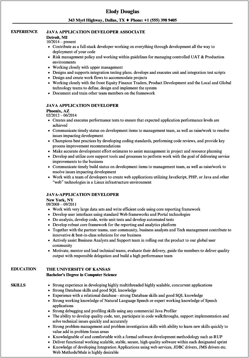 Com Experience In C++ Resume Hire It