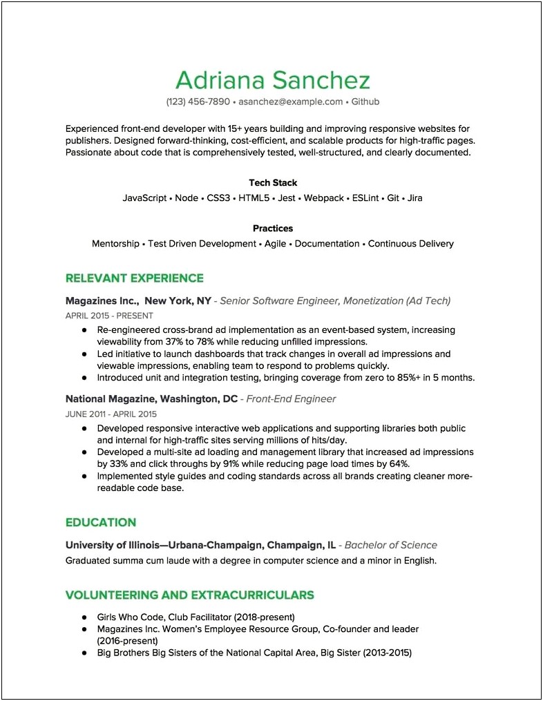 Combination Functional And Chronological Resume Example