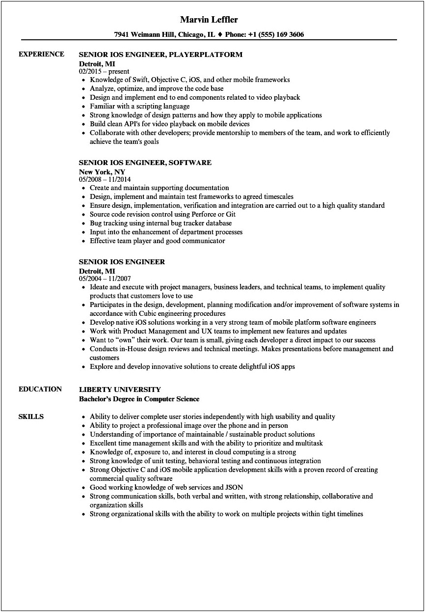 Computer Science Jobs Resume Is Verified By