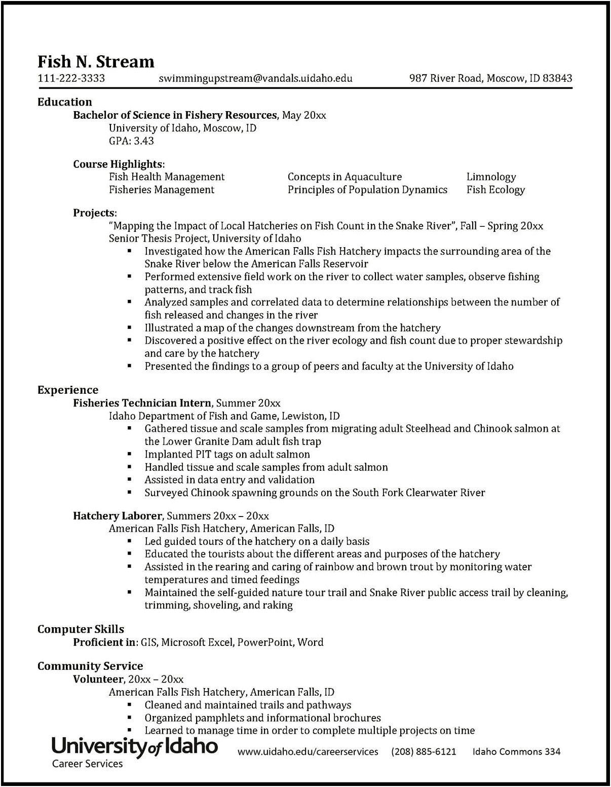 Computer Technician Job Description Resume Internship