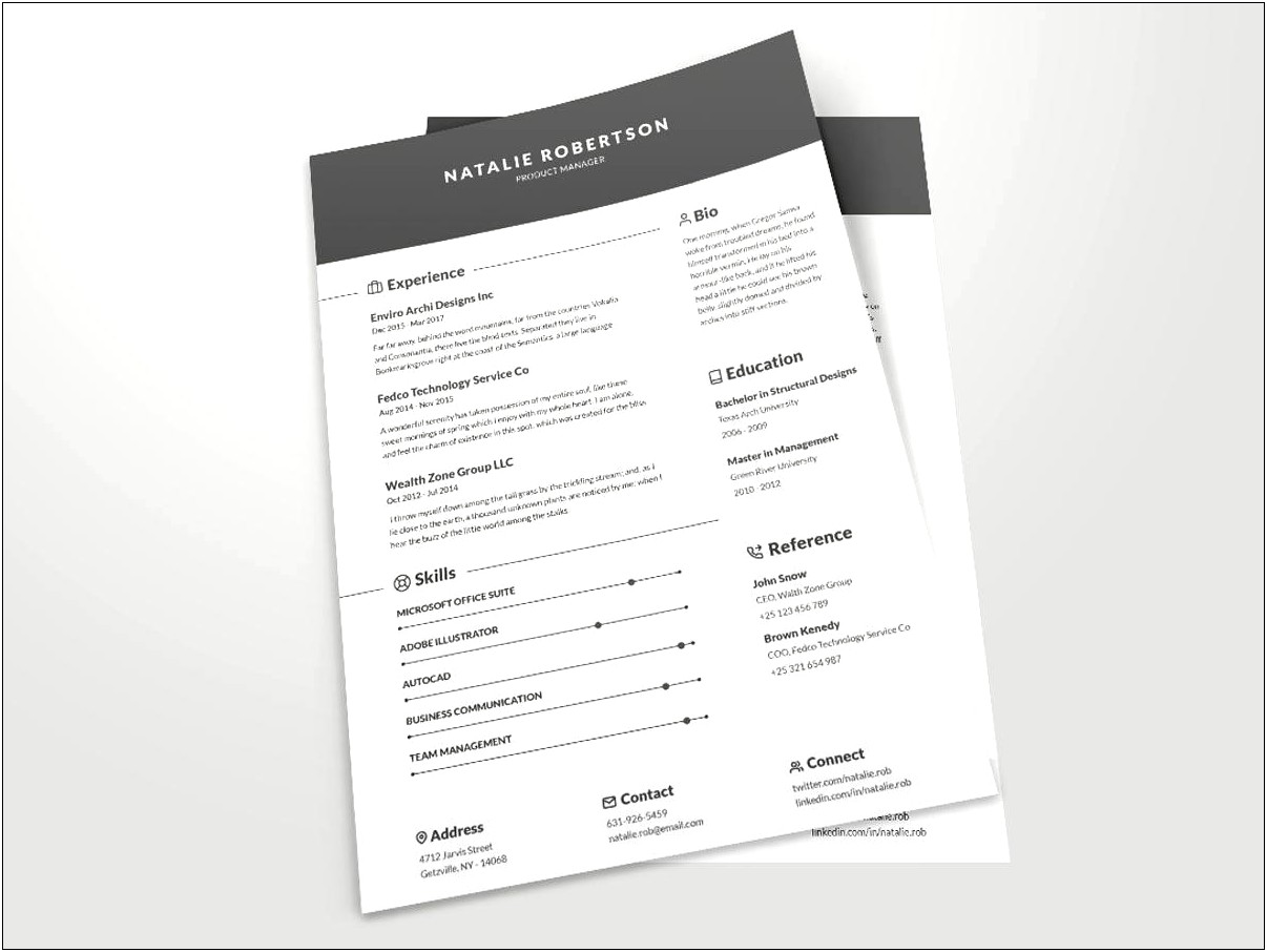 Contemporary Us Resume Templates Free Download