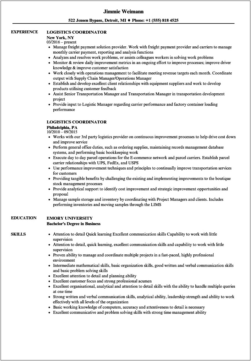 Corrections Lieutenant Preferred Qualifications Examples For Resume