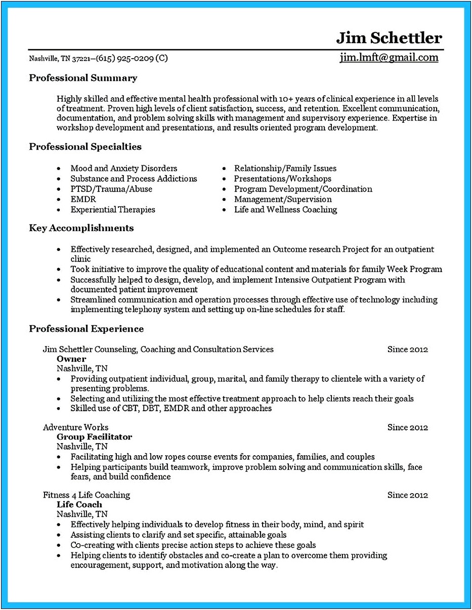 Counseling Skills And Abilities To List On Resume