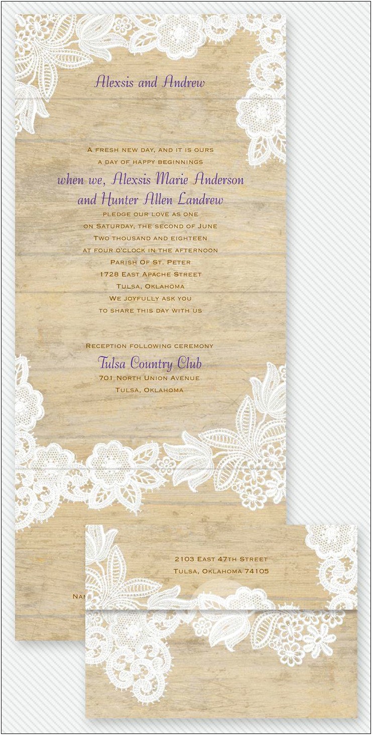 Country Seal And Send Wedding Invitations
