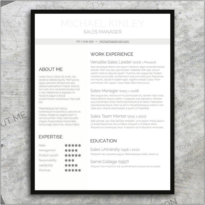 Cover Letter And Resume As One Document