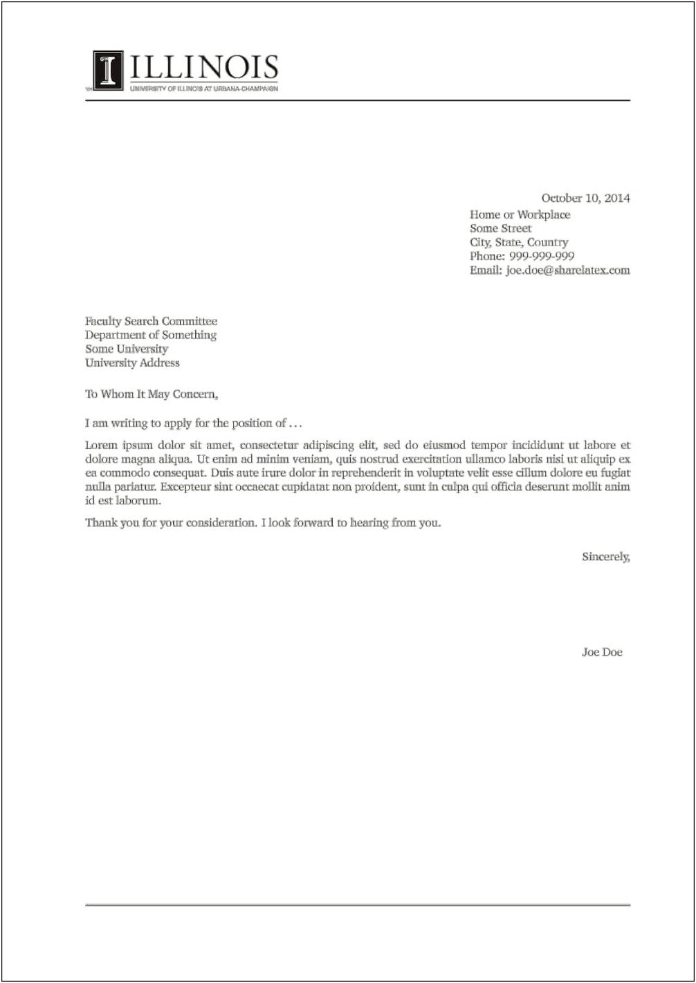 Cover Letter For Assistant Professor Resume