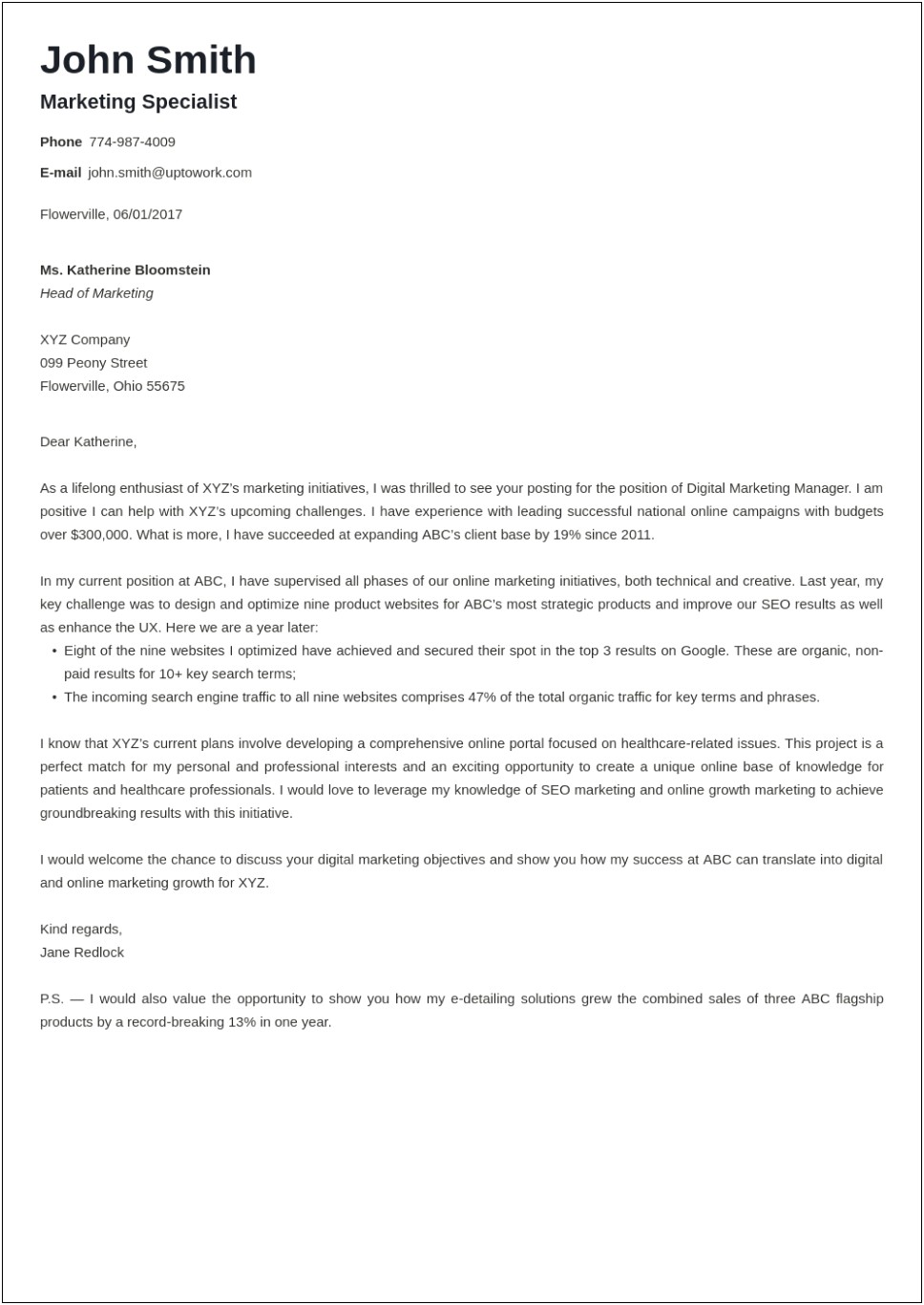 Cover Letter For Resume It Professional