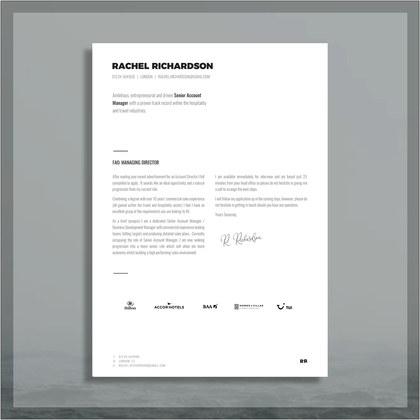 Cover Letter Resume And Reference Templates
