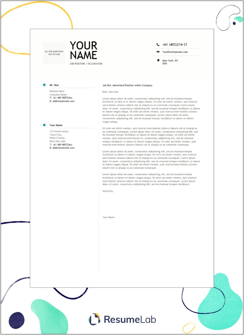 Cover Letter Template Download For Pages