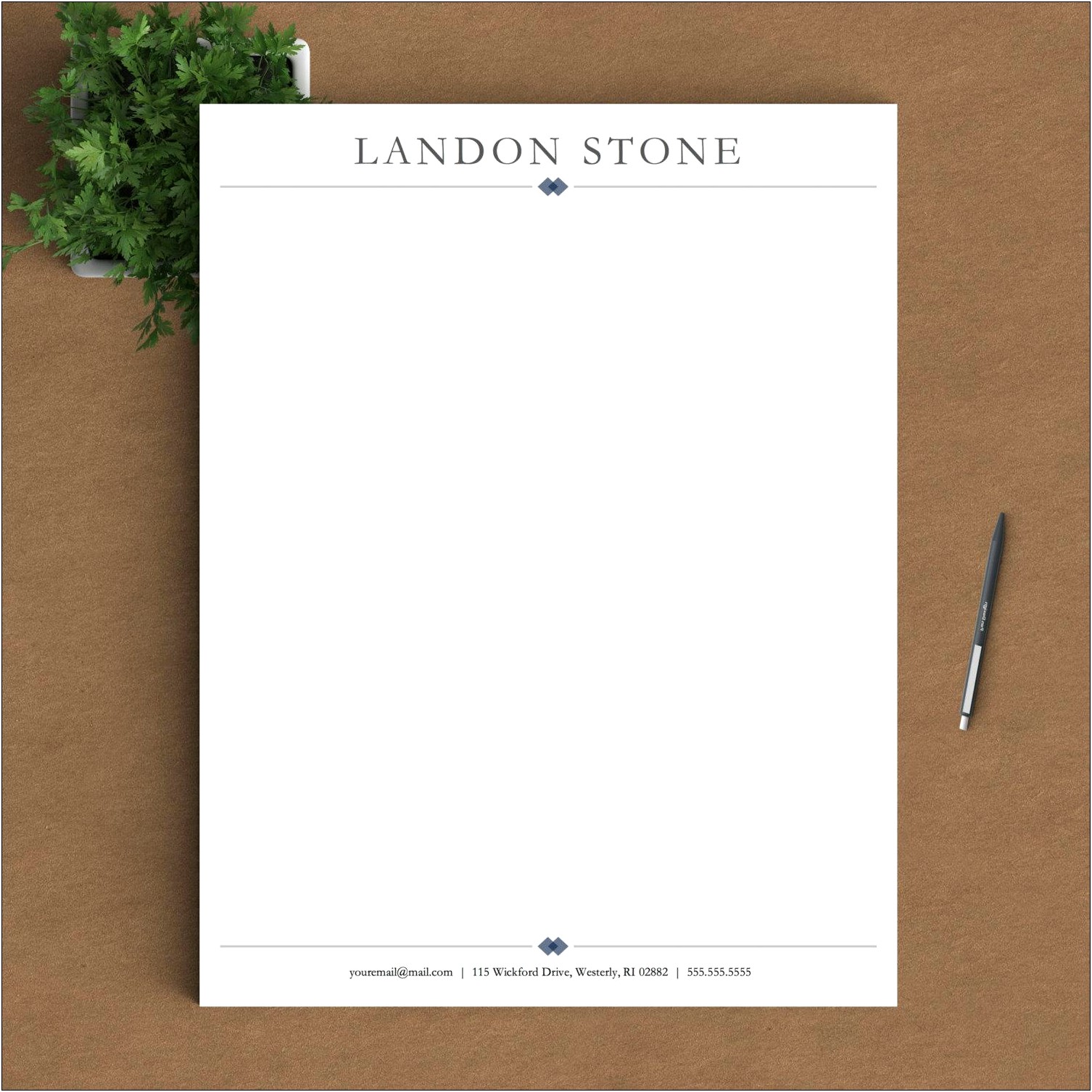 Cover Letter Template With Matching Resume Letterhead