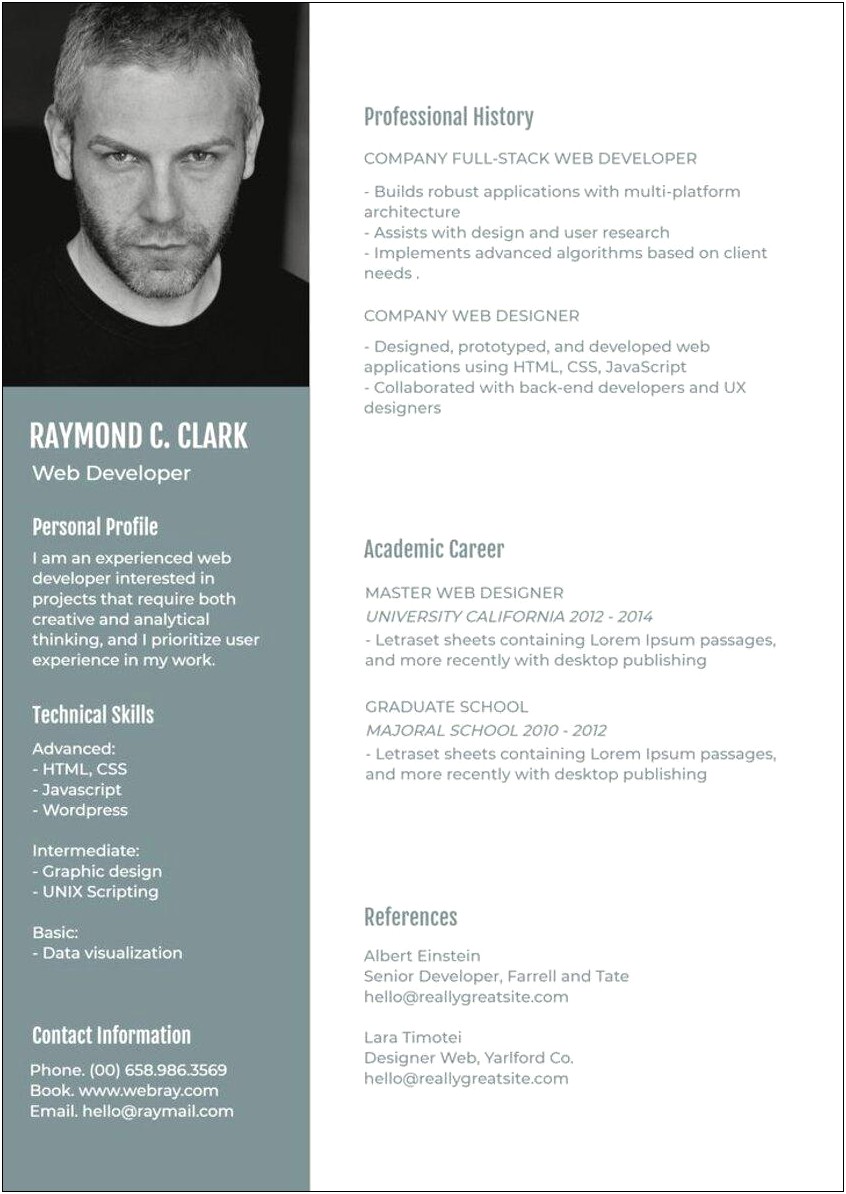 Create A Printable Resume For Free