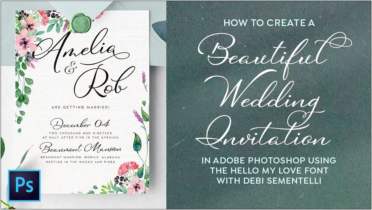 Create A Wedding Invitation On Photoshop
