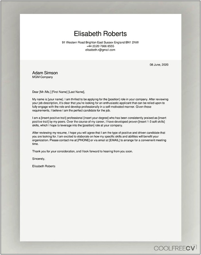 Create Cover Letter And Resume Easy