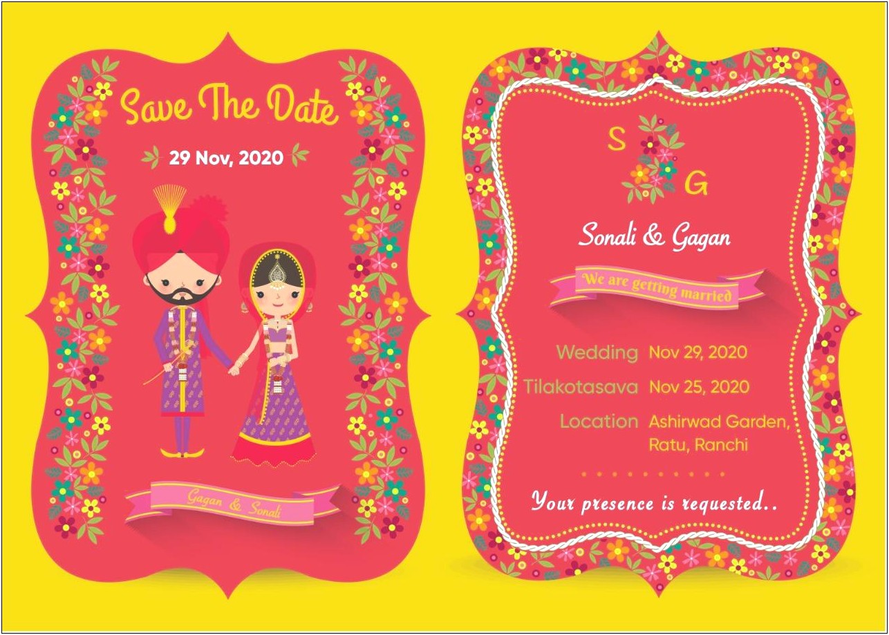 Create Indian Animated Wedding Invitation Card Online Free