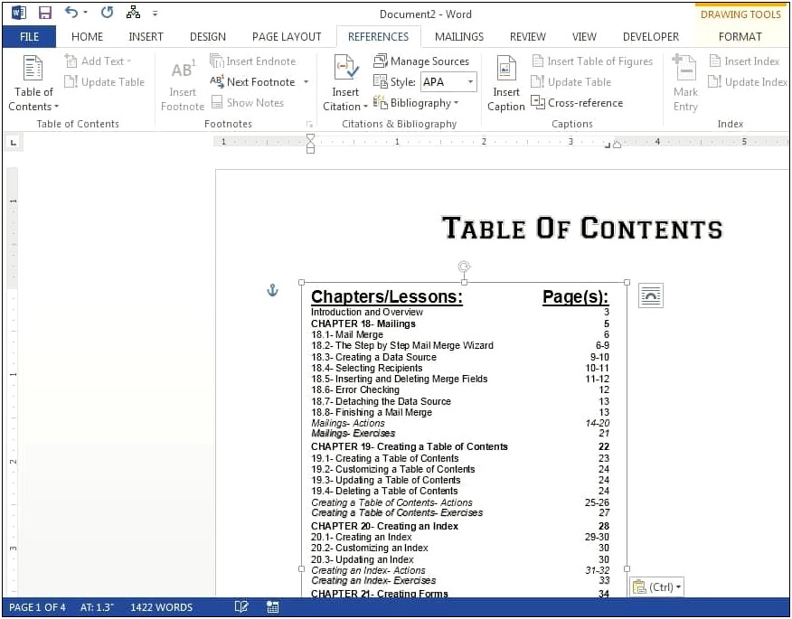 Create Resume With Ms Word 2013