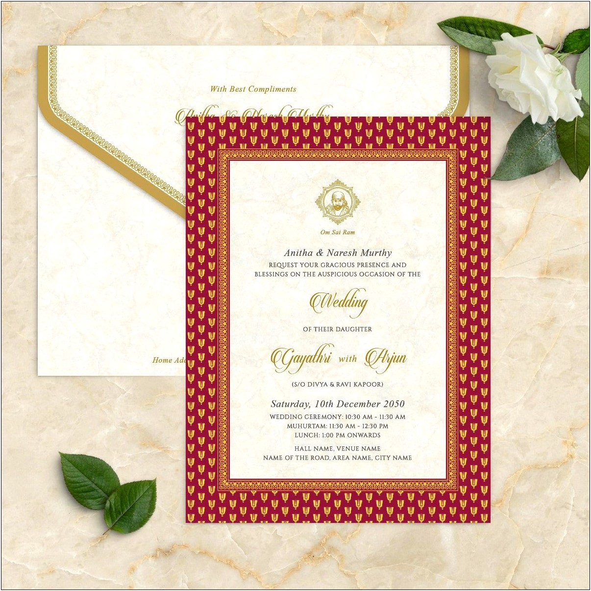 Create Wedding Invitation Online Elegant South Indian