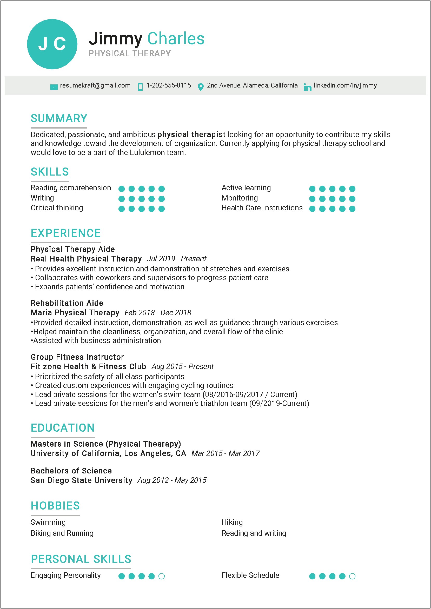 Creating A Cover Letter For Physical Therapy Resume