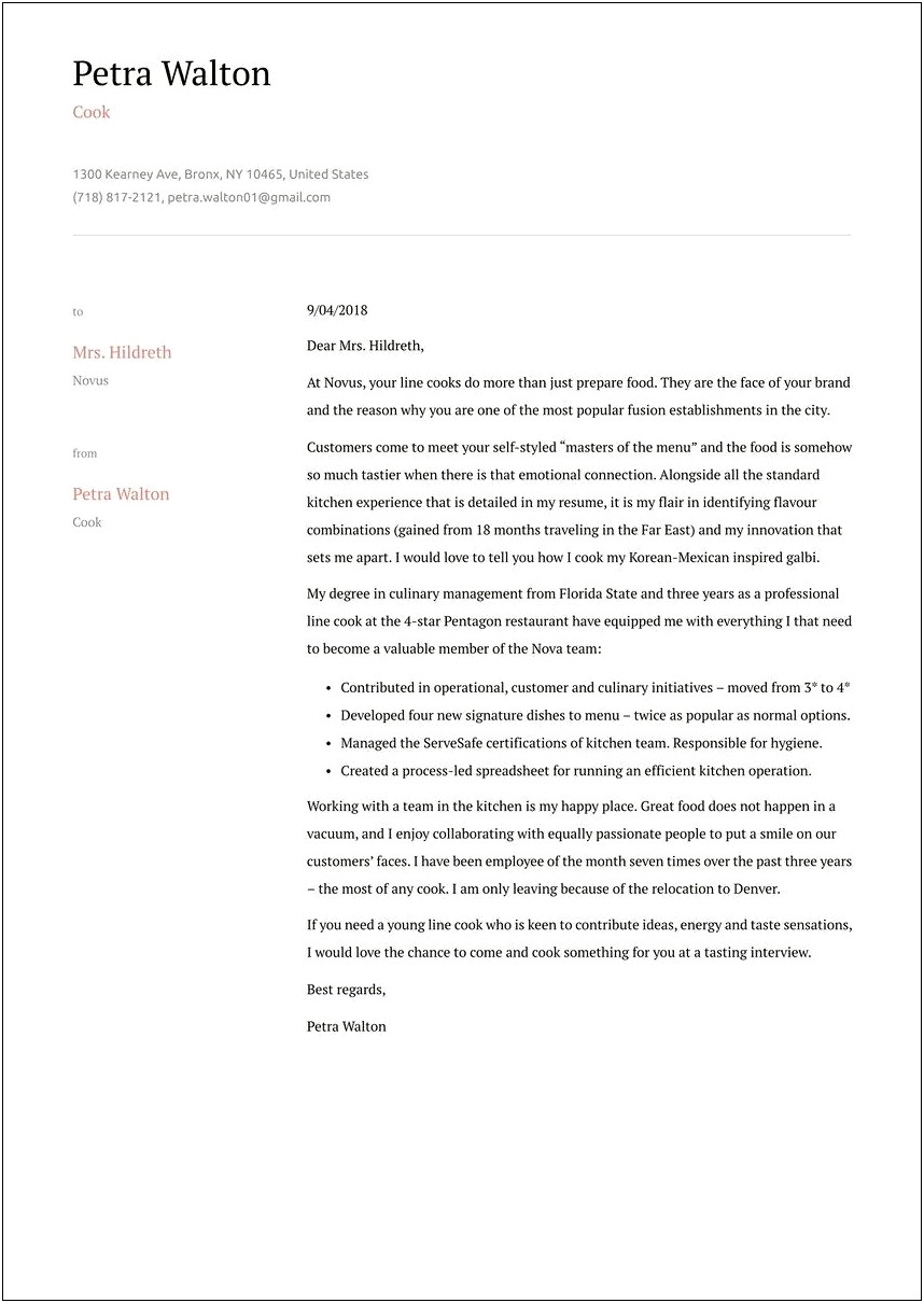 Creating A Cover Letter For Resume 2018