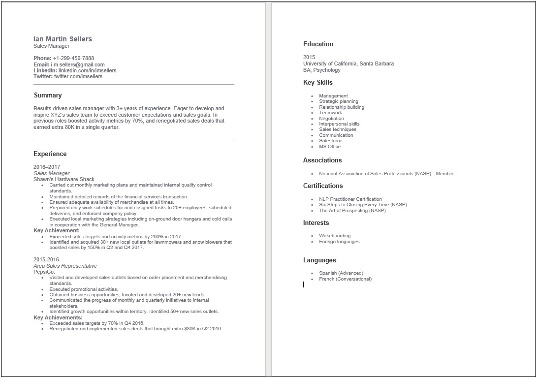 Creating A Professional Resume Header In Microsoft Word