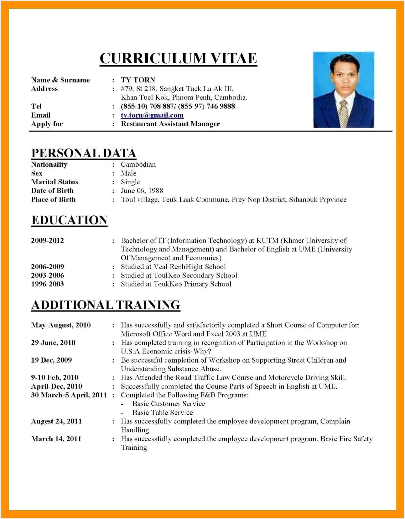 Creating A Resume For An It Job