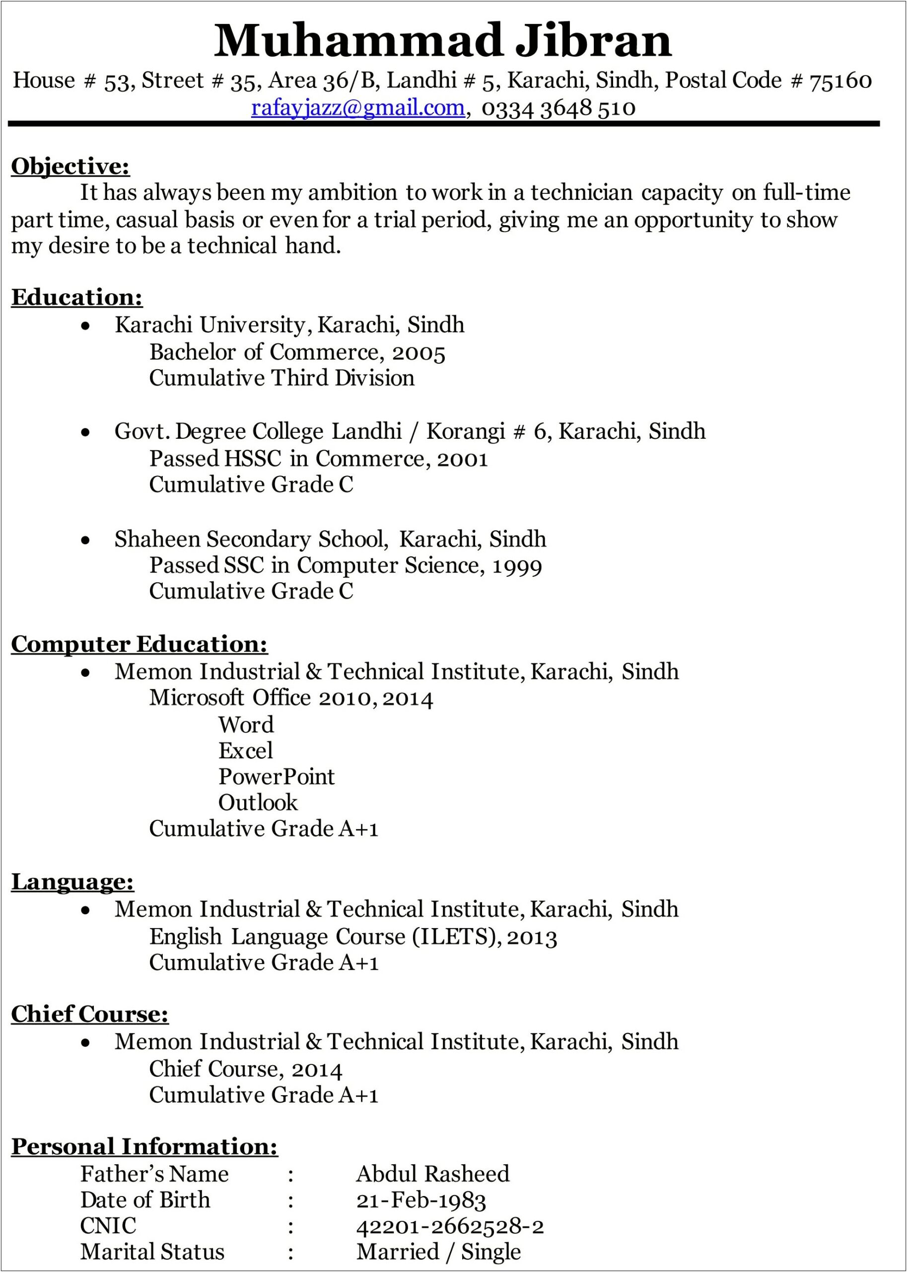 Creating A Resume In Word 2013