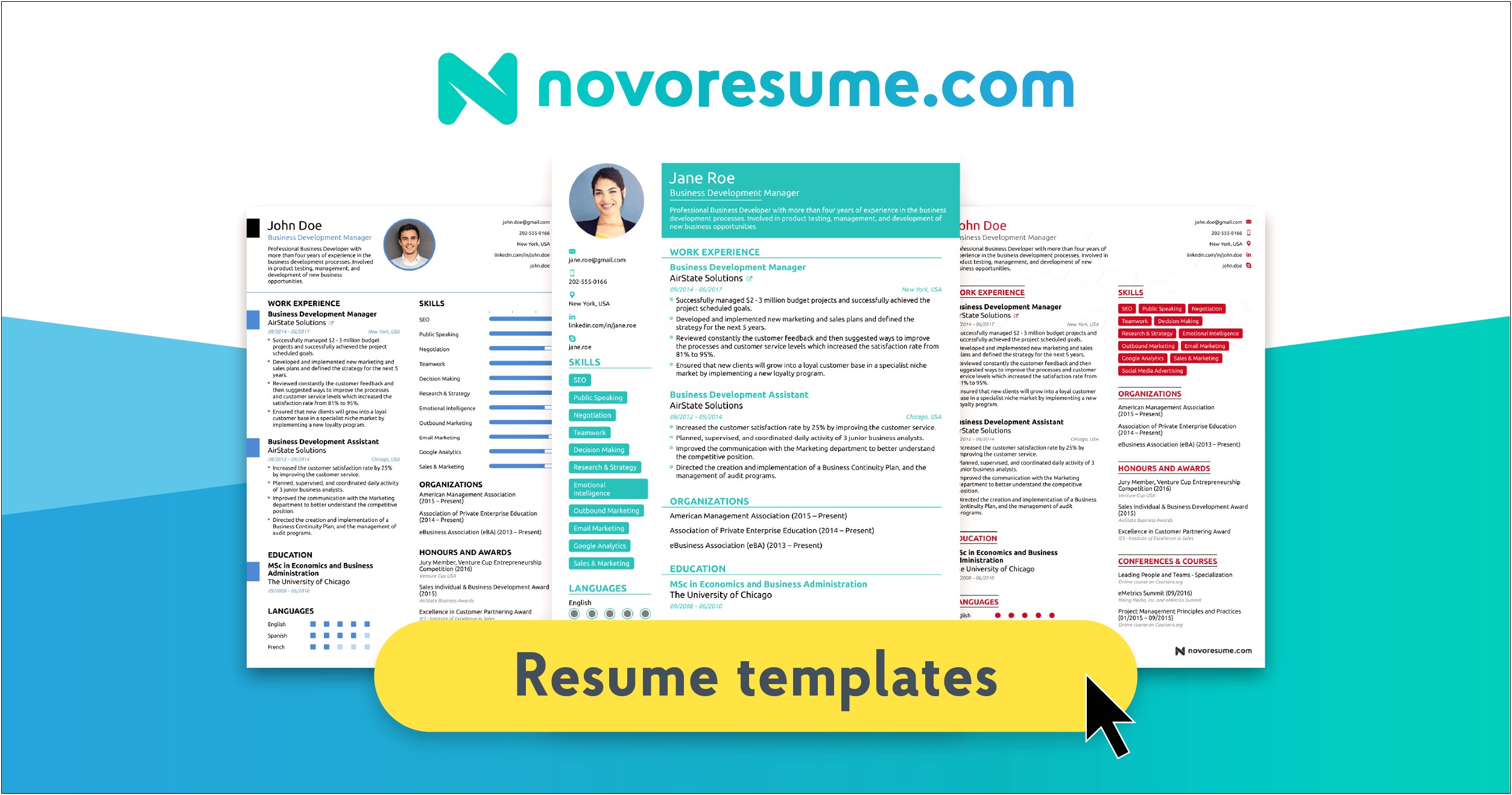 Creative Templates For Student Resume Free