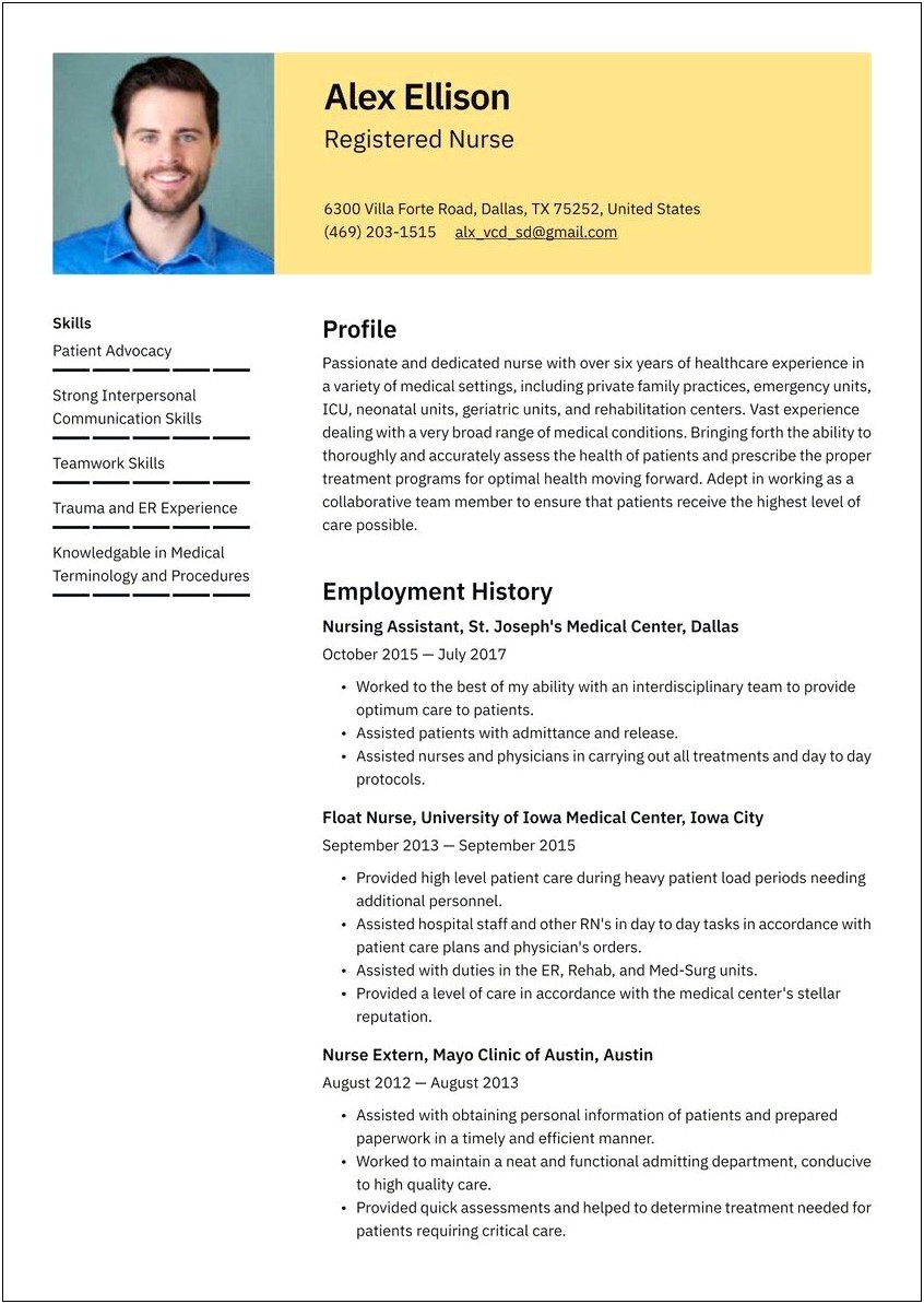 Critical Care Nursing Objective For Resume