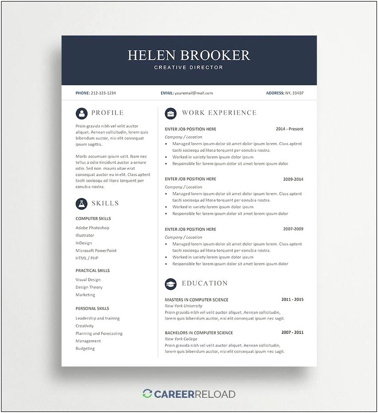 Curriculum Vitae Template Download Ms Word
