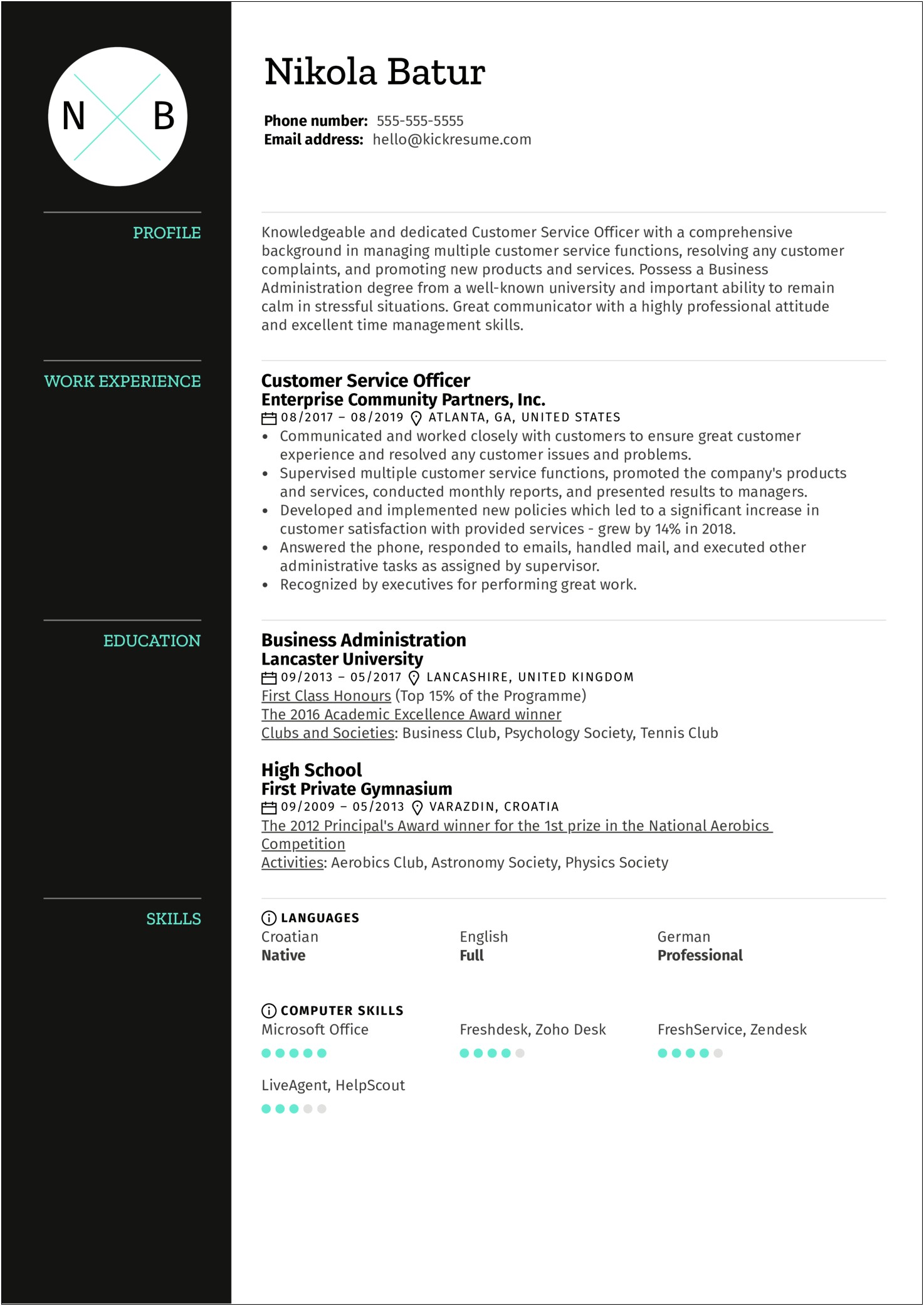 Customer Service Qualifications For Resume Examples