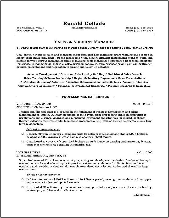 Customer Service Sales Resume Objective Examples