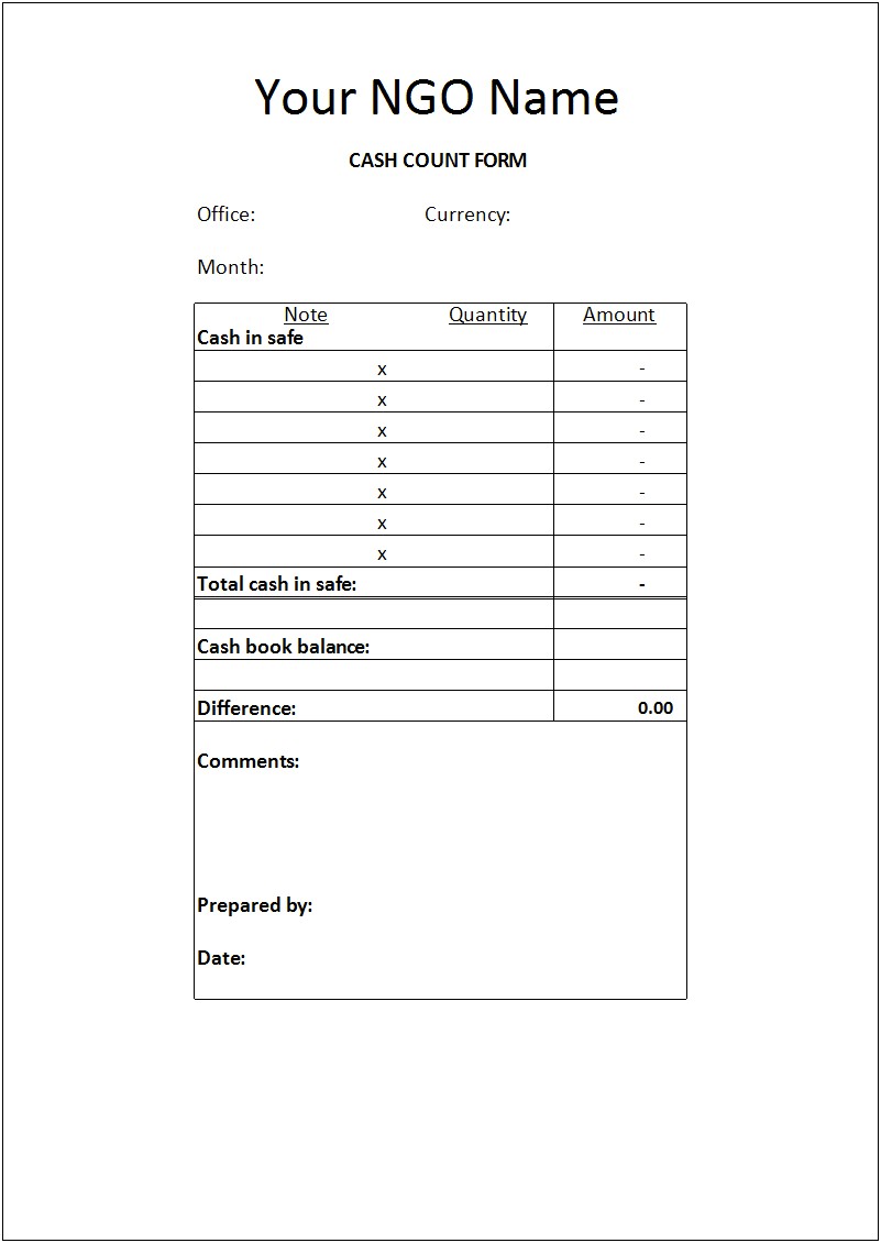 Daily Cash Sheet Template Excel Download
