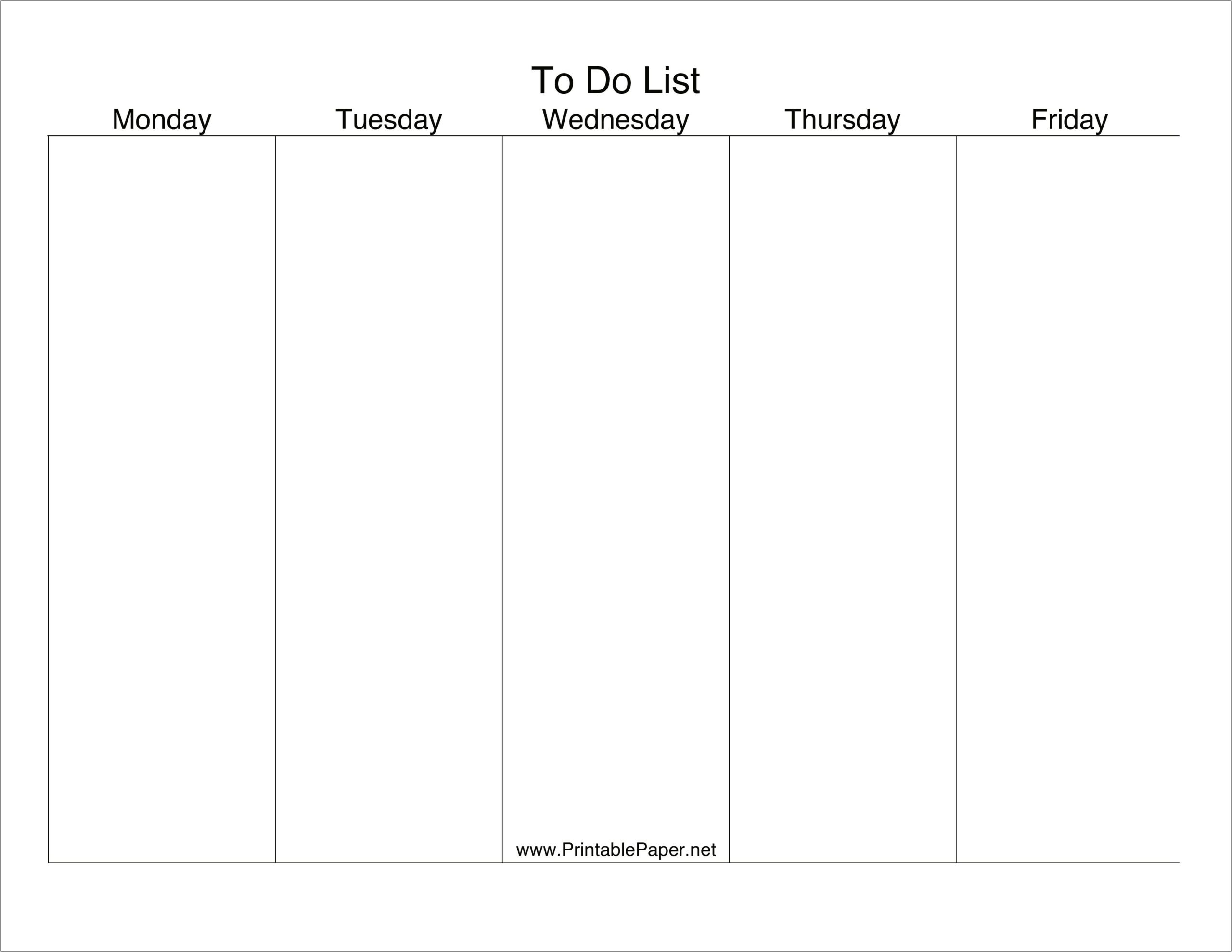 Daily To Do List Template Excel Download