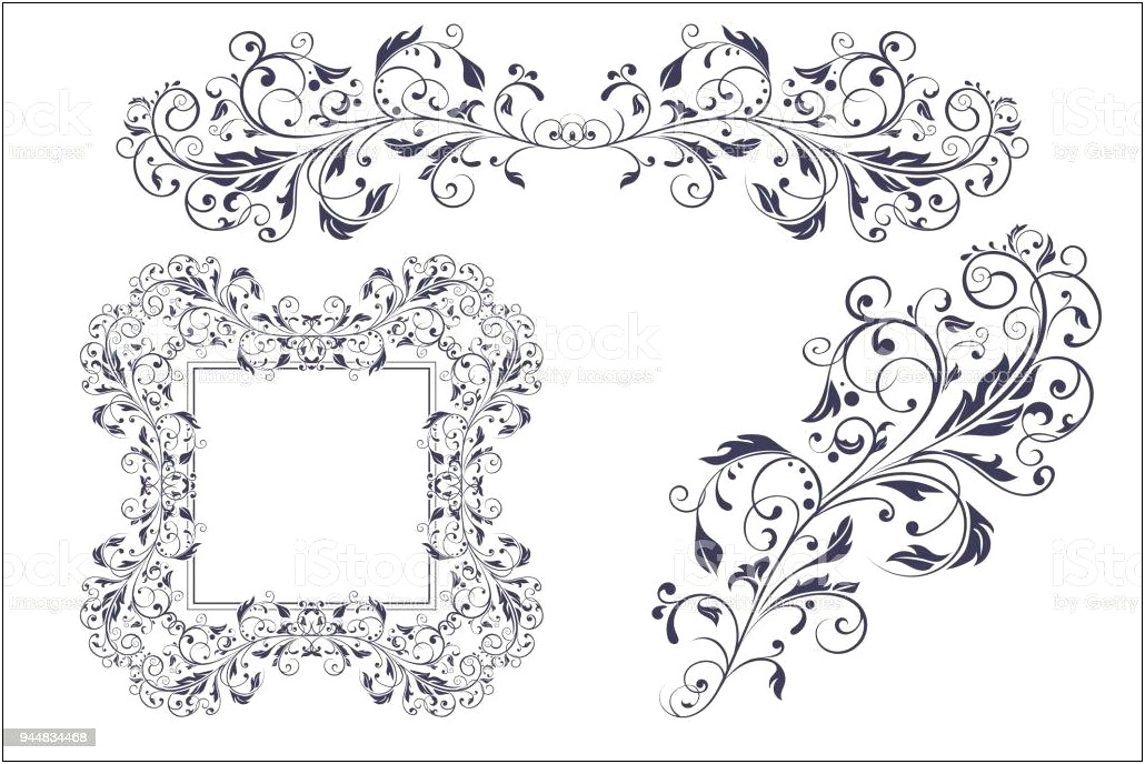 Decorative Frames For Wedding Invitations Vector