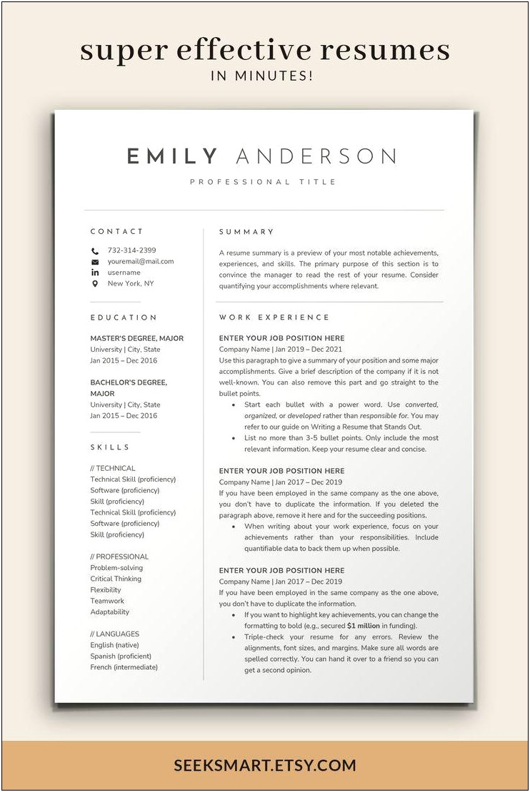 Delete Page 2 Resume Template Word