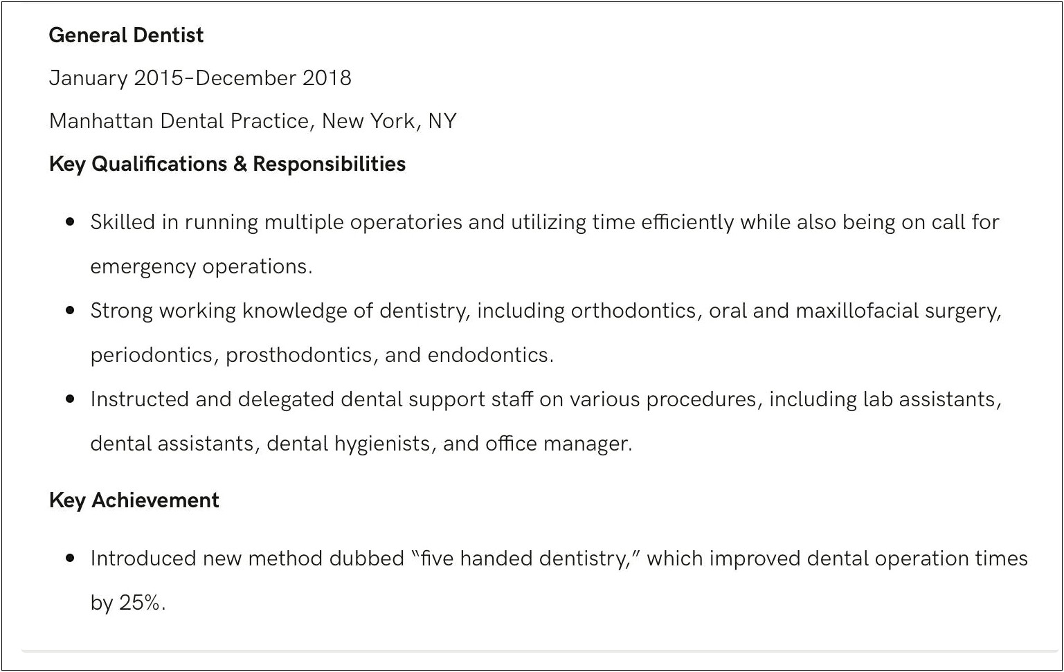 Dental Lab Manager Job Description Resume