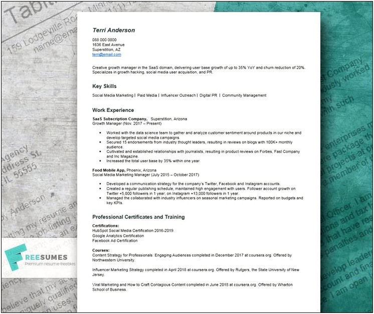 Designing A Resume With No College Experience