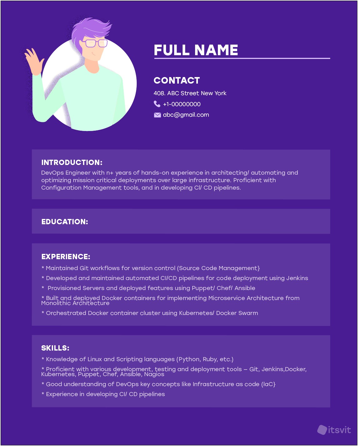 Devops Resume For 10 Years Experience