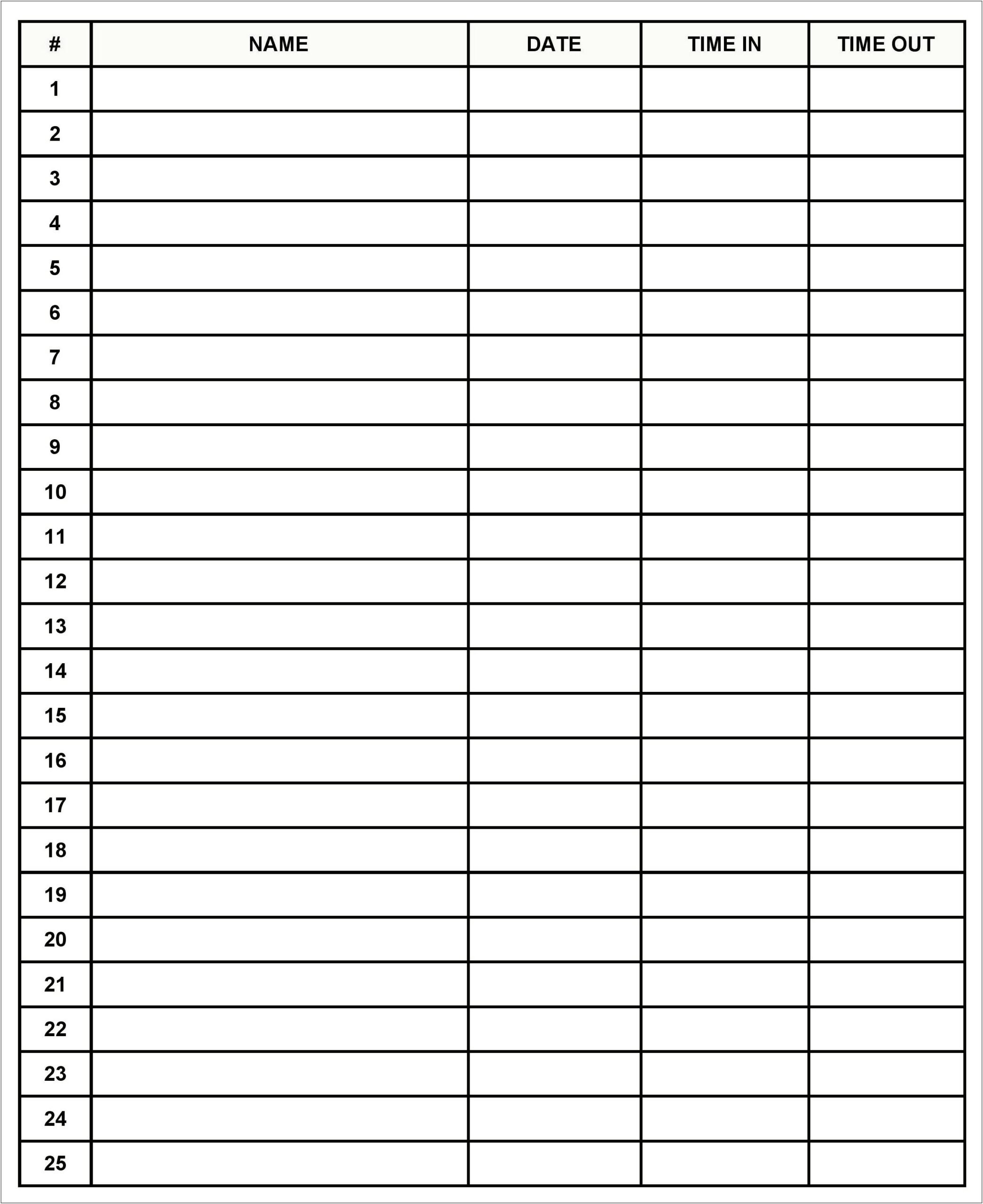 Dhs Visitor Log Book Template Download