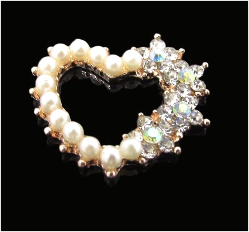 Diamante And Pearl Embellishments For Wedding Invitations