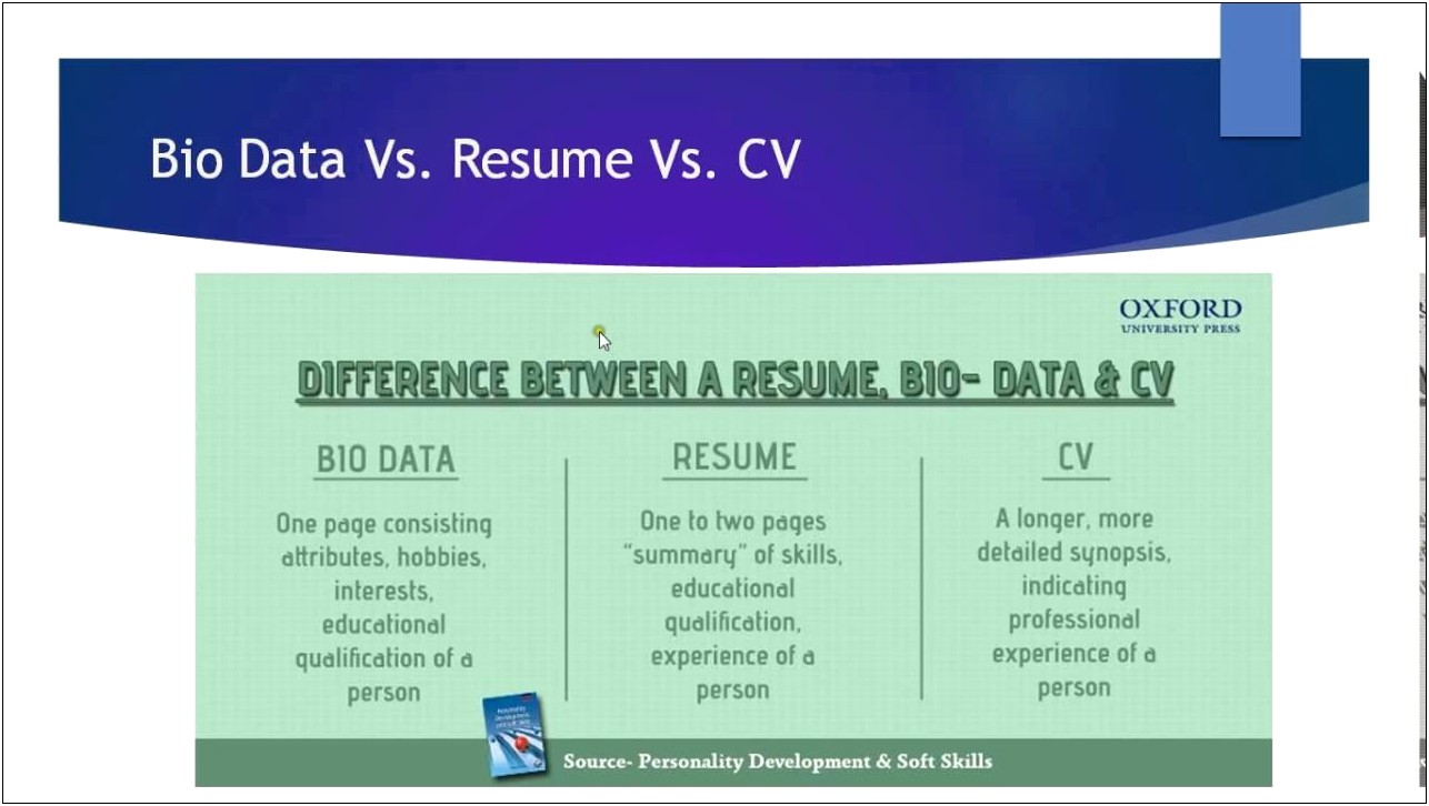 Difference Between Cv Resume Cover Letter