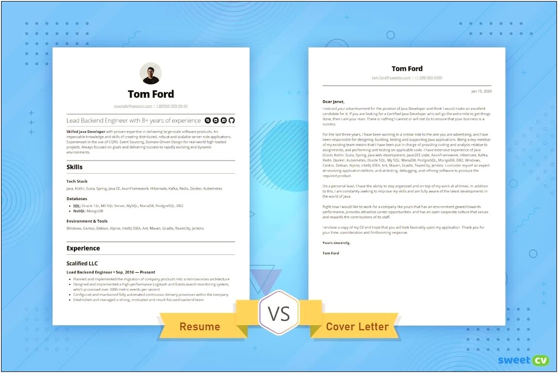 Difference Between Resume And Cover Letter Pdf
