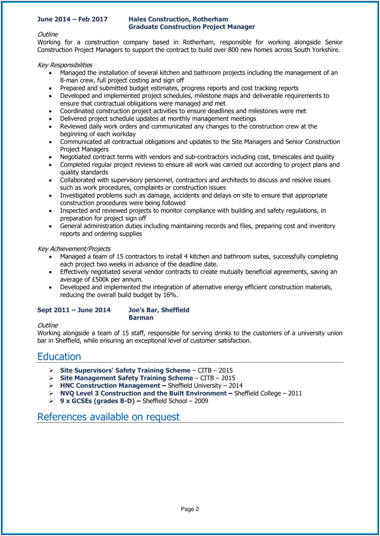 Differentiate School Projects To Work Projects In Resume