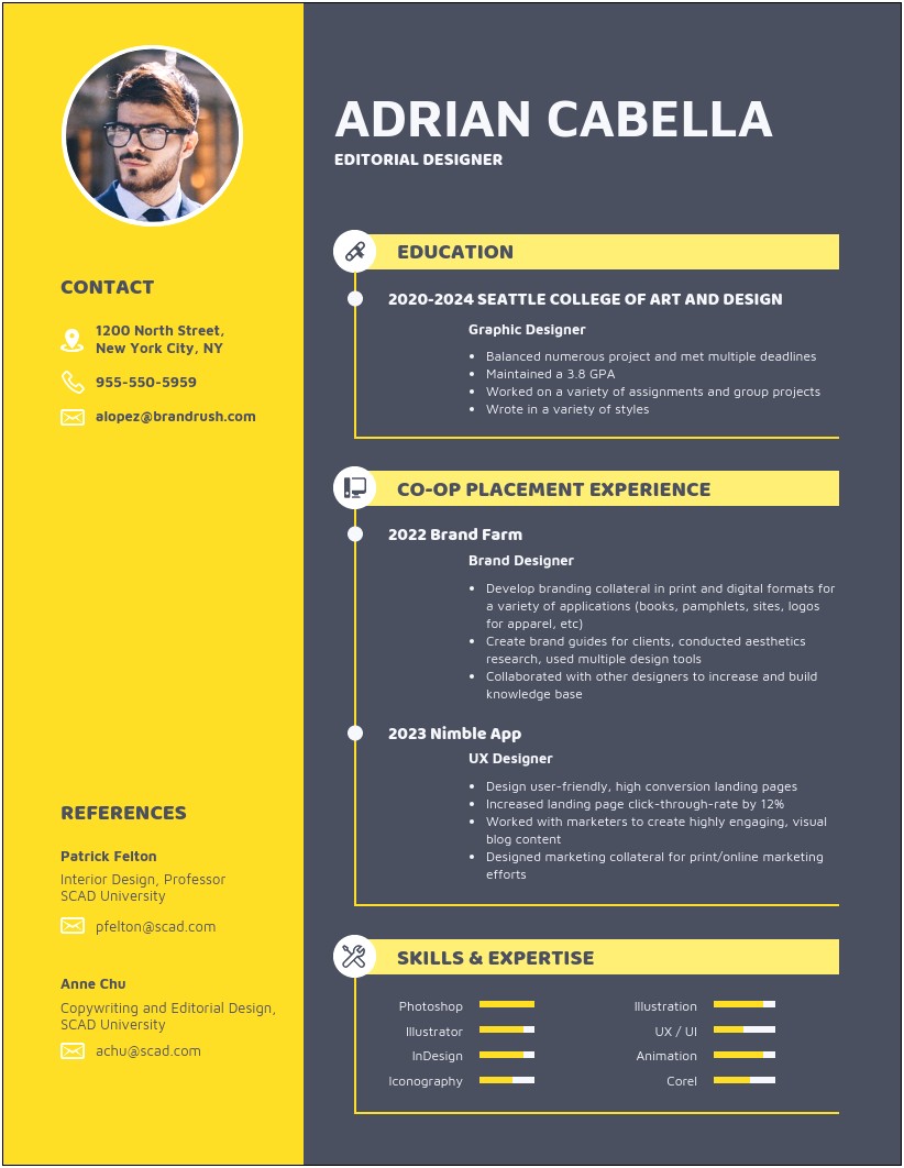Digital Marketing Templates Resume Out Of College