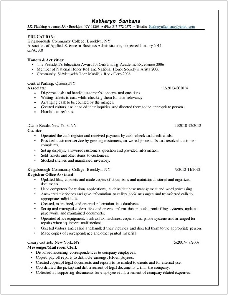 Directed Clinets To The Right Person Resume Wording
