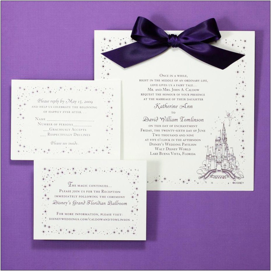 Disney Themed Wedding Invitations Happily Ever After